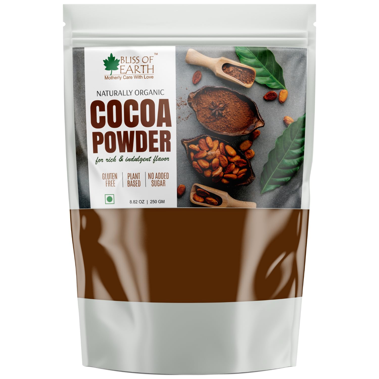 Bliss of Earth 250gm Naturally Organic Dark Cocoa Powder for Chocolate Cake Making & Chocolate Shake, Unsweetened