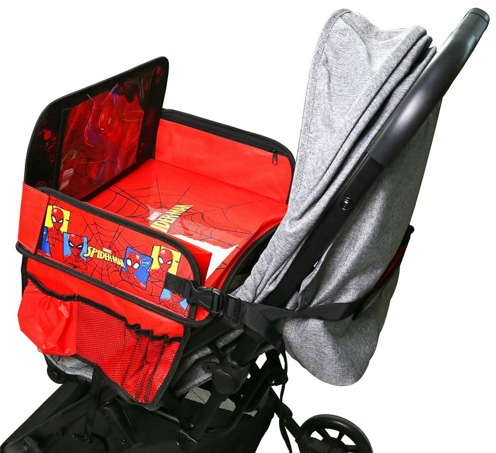 Table de voyage auto Spiderman enfant araignée confort rouge réglable