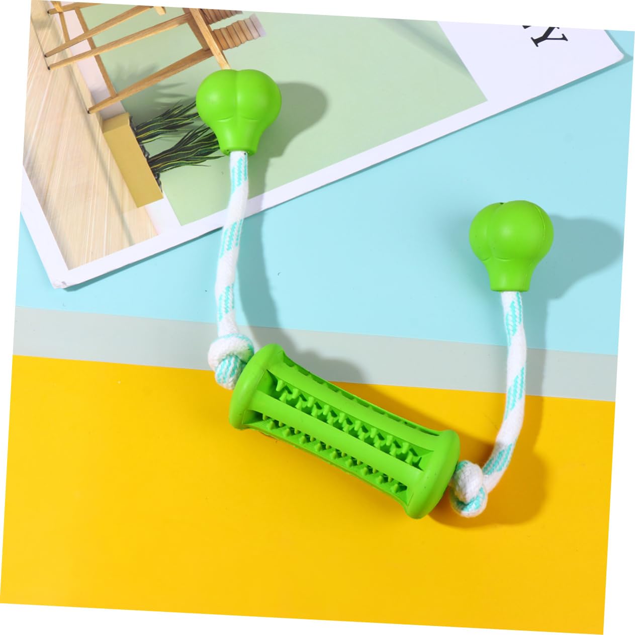 Kisangel 3piezas Juguete para De Cuidado Cepillo De Dientes para Juguete Masticable para Entrenamiento y Limpieza De Dientes Verde