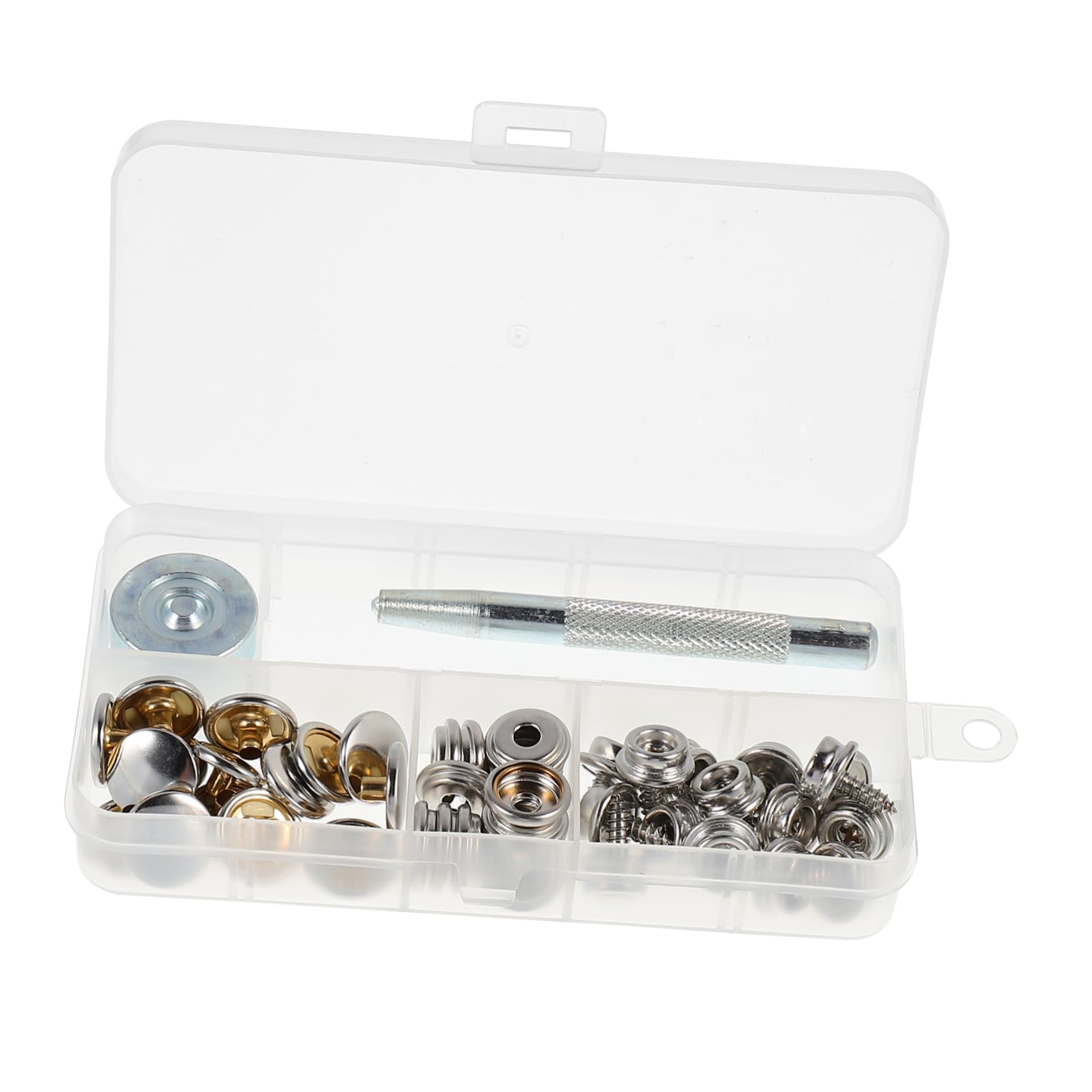 Beatifufu 1Set Snap Kit with Screws Durable Fastening Tool for Boats Furniture and Canvas Resistant Design for Stable Performance