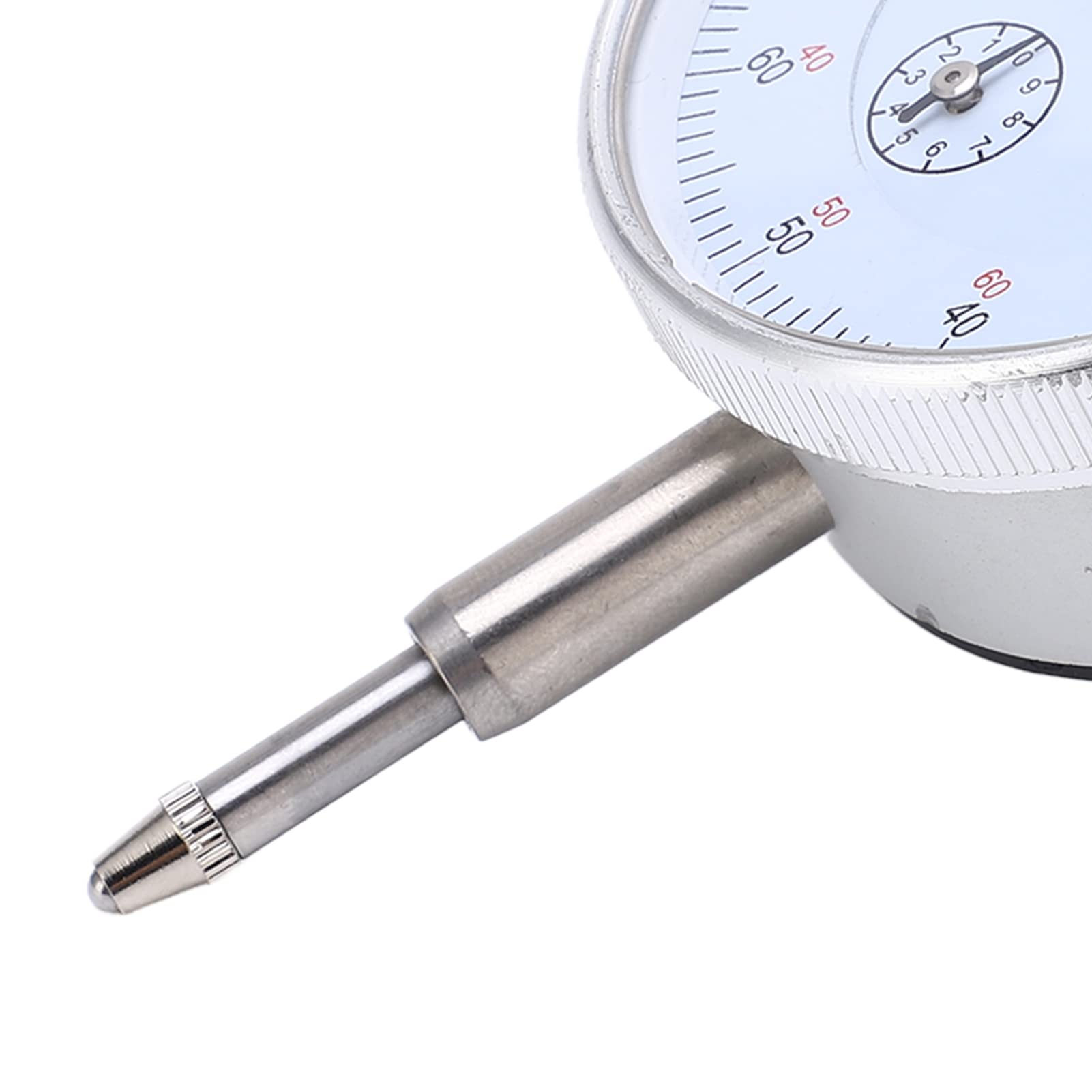 Comparateur à Aiguille, Noyau Intérieur Antichoc, Manchon en Laiton intégré, Couvercle Transparent, Comparateur à Cadran Mécanique Résistant à l'usure pour une Mesure de Précision (0-10mm)
