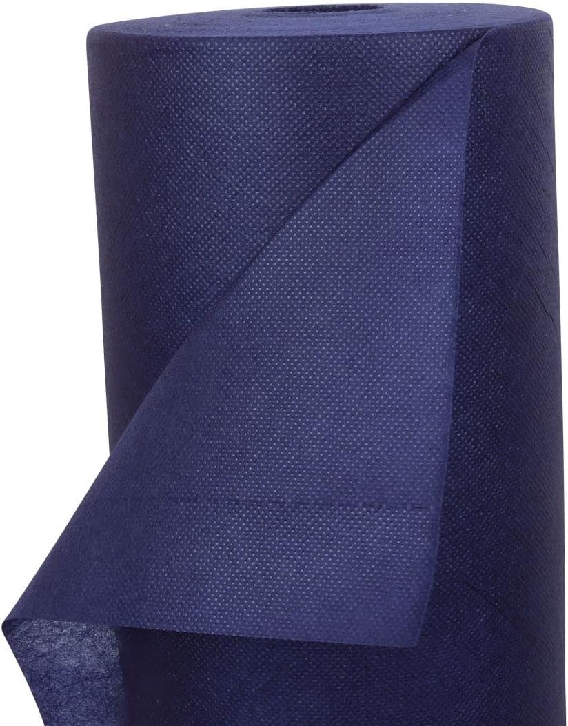 Rouleau Nappe Bleu Marine Intissé | Largeur 1,20 m - Longueur 25 m | Toucher et Effets Tissu | Imperméable | Gamme Prestige | Table de Fêtes, Banquets et Cérémonies