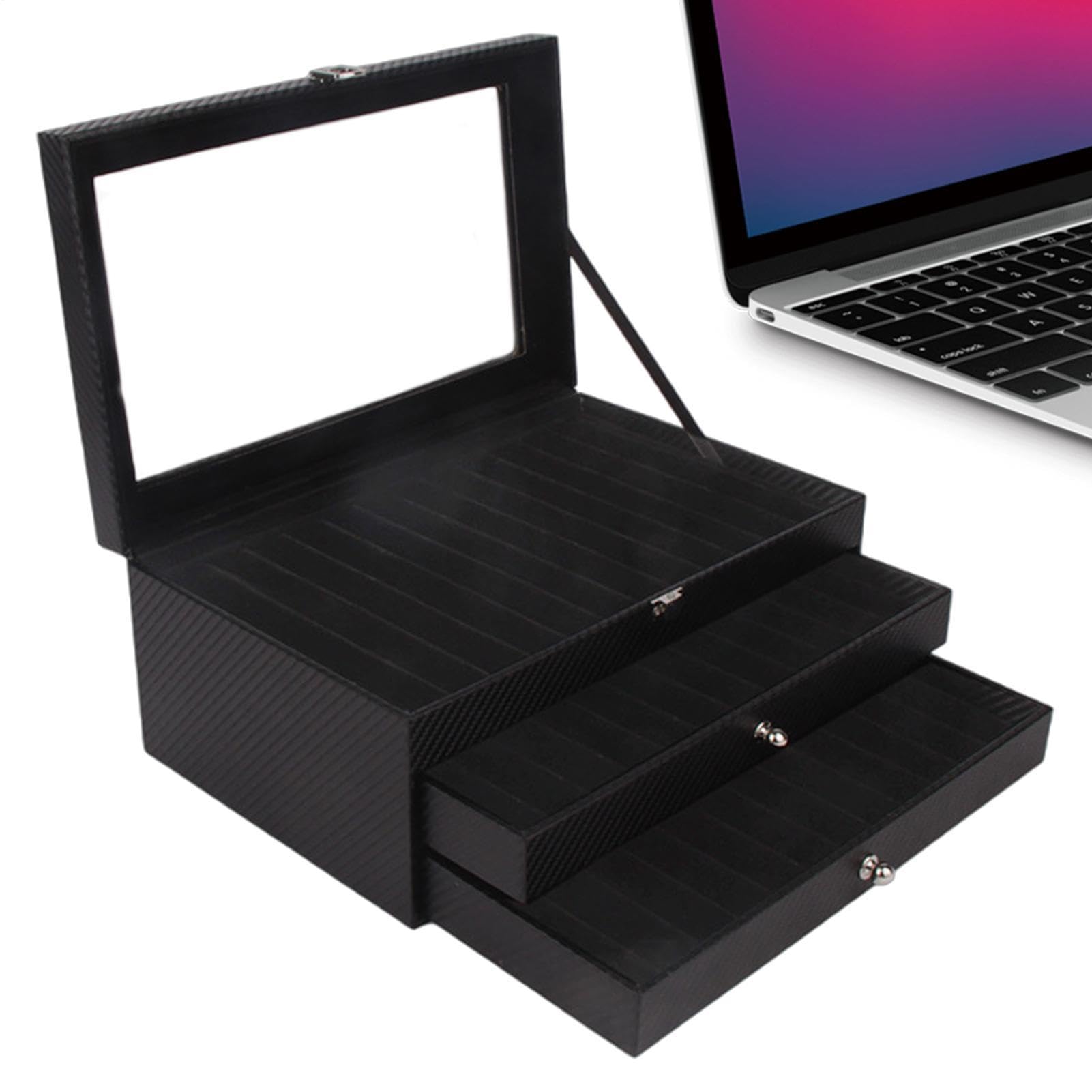Organizer Portapenne Custodia In Pelle PU A 3 Ripiani Con 36 Scomparti Di | Portapenne Da Scrivania E Organizer Per Cancelleria per camera da , studio, ufficio, bambini e adulti