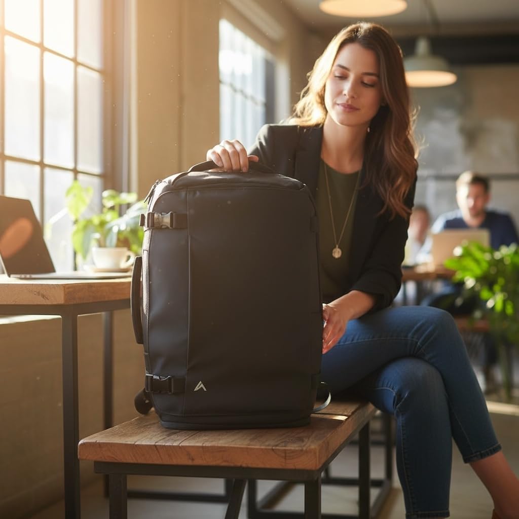 Podróżne plecaki kabinowe samoloty na bagaż podręczny 35 l unisex 50 x 30 x 20 plecak podróżny na laptopa 15-17 cali plecak próżniowy mężczyźni kobiety, Czarny (Black), 35L, Taktyczne