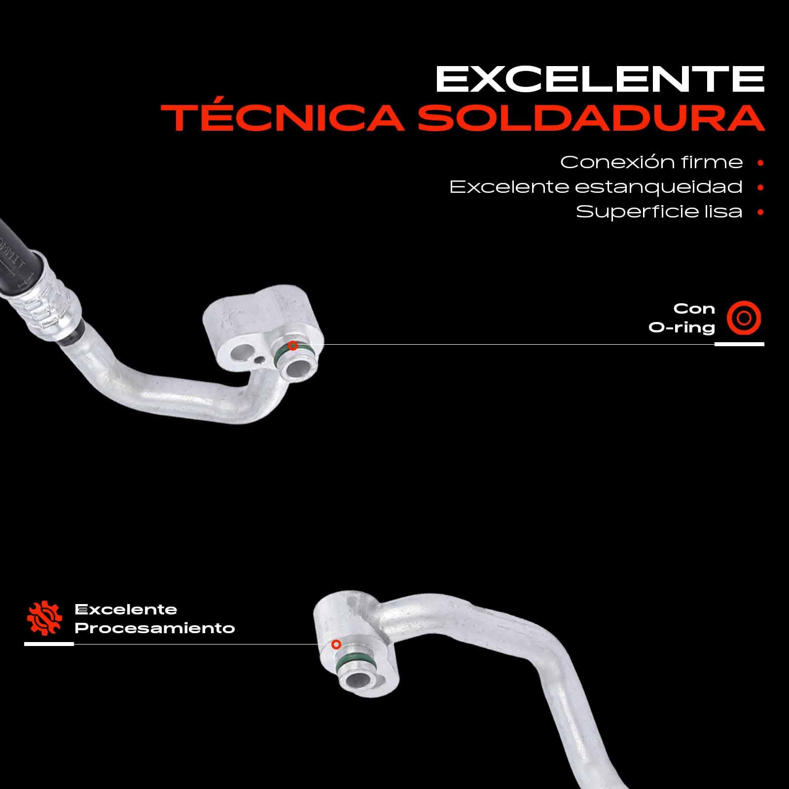Frankberg Tubería de alta/baja presión aire acondicionado | 1K0820721BD; Compatible con: G.o.l.f Plus 521 5M1