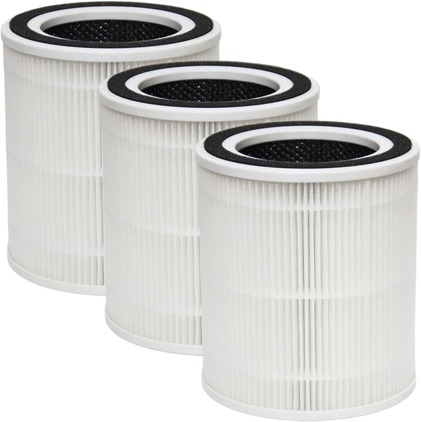 PUREBURG Replacement Filter Compatible with HEARBOBO K03 Air Purifier, 3-Pack H13 HEPA Activated Carbon 2-in-2 3-Stage Filtration For Air Clean Dust VOCs Odor