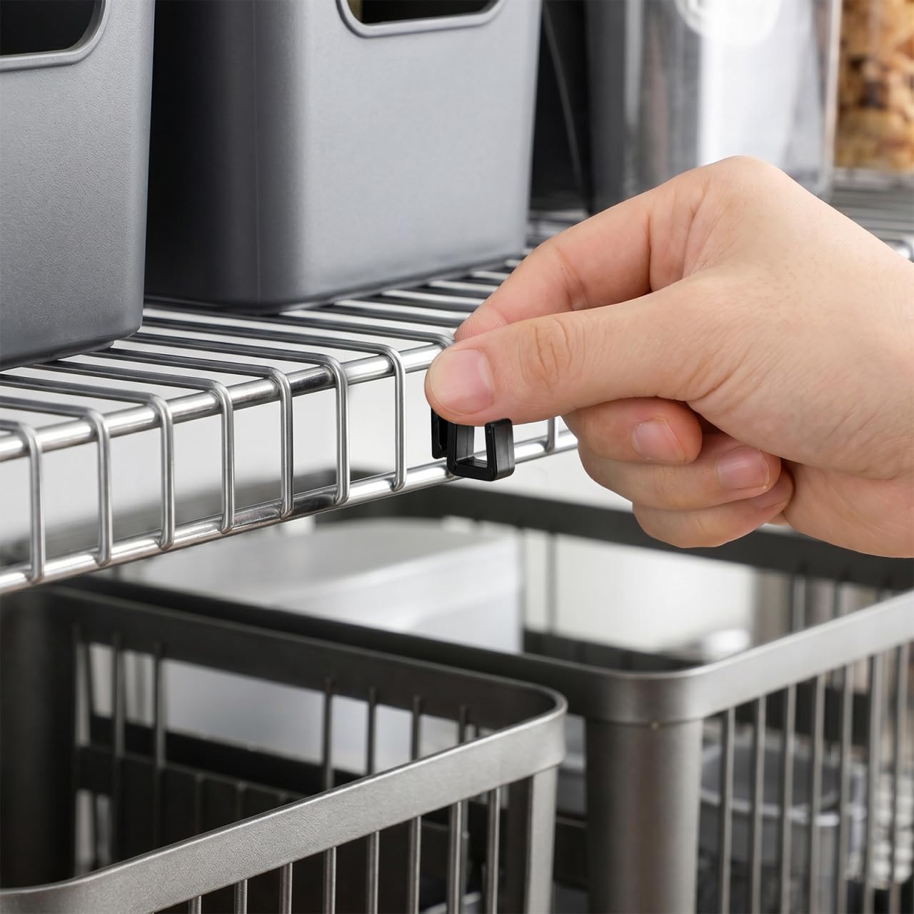 PRETYZOOM 20 Pezzi Ganci a S in Plastica Nera Ad Alta Resistenza - Design Senza Chiodi Ideale Per Cucina Bagno E Guardaroba