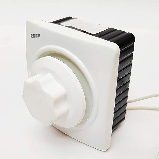 SEER Electric Cooler Regulator 2000 Watt Rotary Switch Type Regulator, Speed Control Switch, For Coolers 2000 Watt Pack Of 1, White