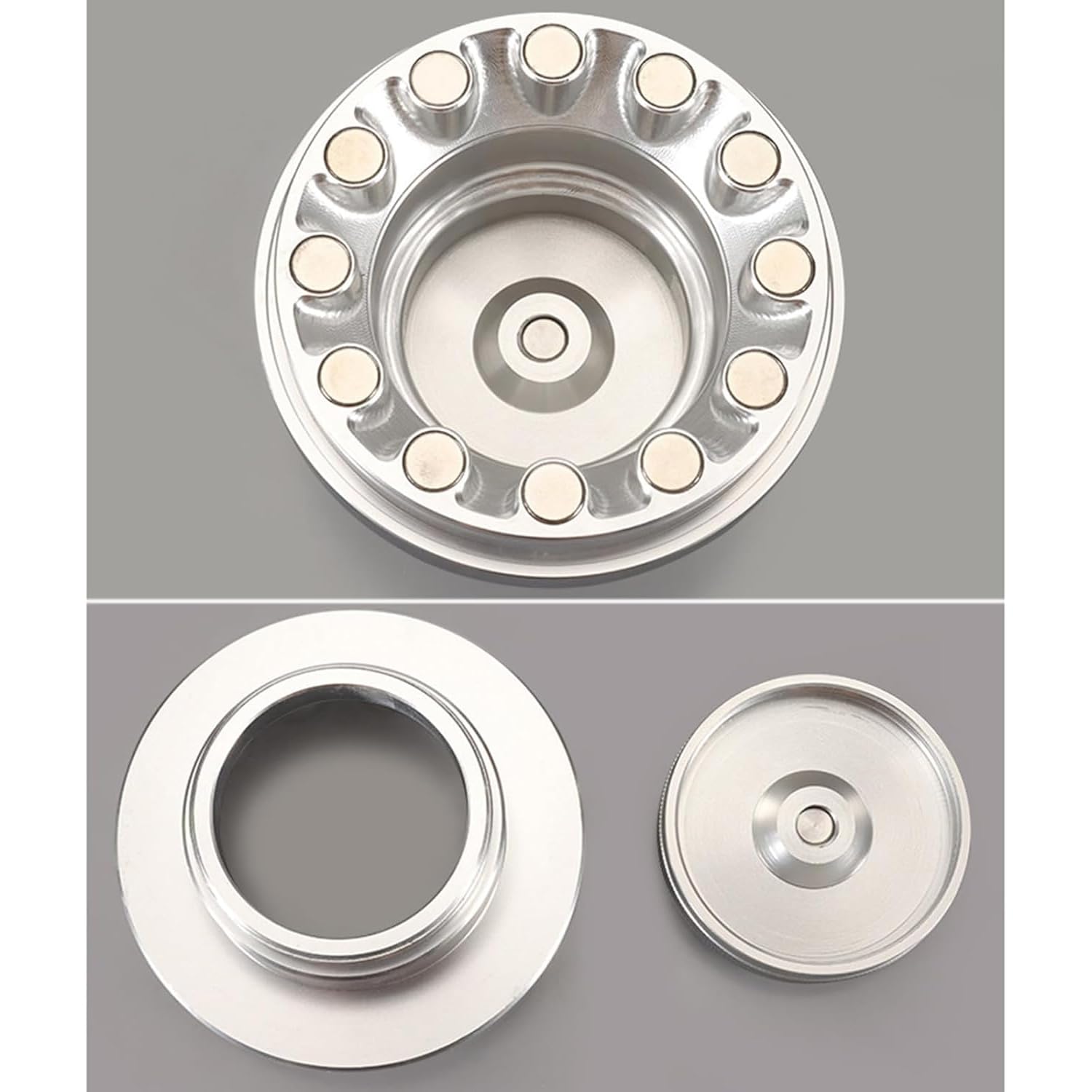 Kubek atramentowy do tampodruku, stop aluminium z pierścieniem ceramicznym, średnica 100 mm, adsorpcja magnetyczna, szczelna konstrukcja do drukarek transferowych