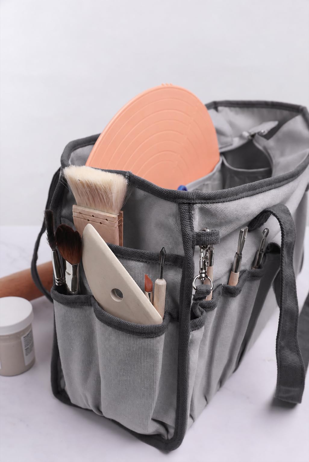 SIMONIN Borsa per attrezzi per ceramica e artigianato, borsa organizer in