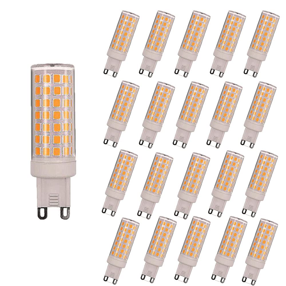 20er LED-Lampen G9 9W gleichwertige Halogenlampen 80W G9 800LM Energiesparlampen Lampenfassung G9 LED Lampe AC 220-240V Nicht Dimmbar Warmweiß 3000K G9 Kapsel