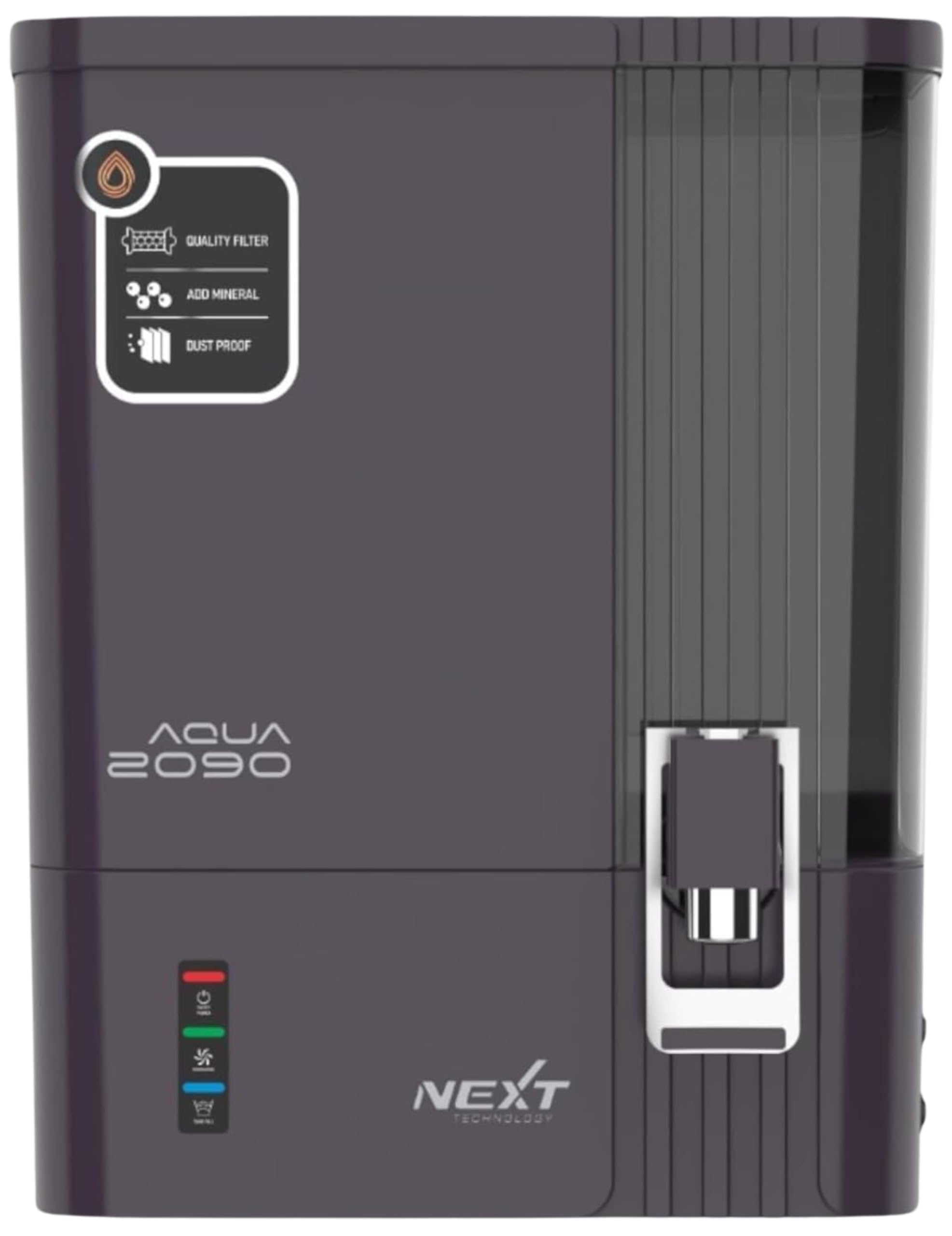 CEVPURE AQUA 2090 RO Water Purifier | ISO Certified | 2000 TDS | Zinc Copper Alkaline | 10 Liter Storage | RO + UV + Zinc + Copper + Alkaline + TDS Control | Best For Home and Office (Deep Purple)