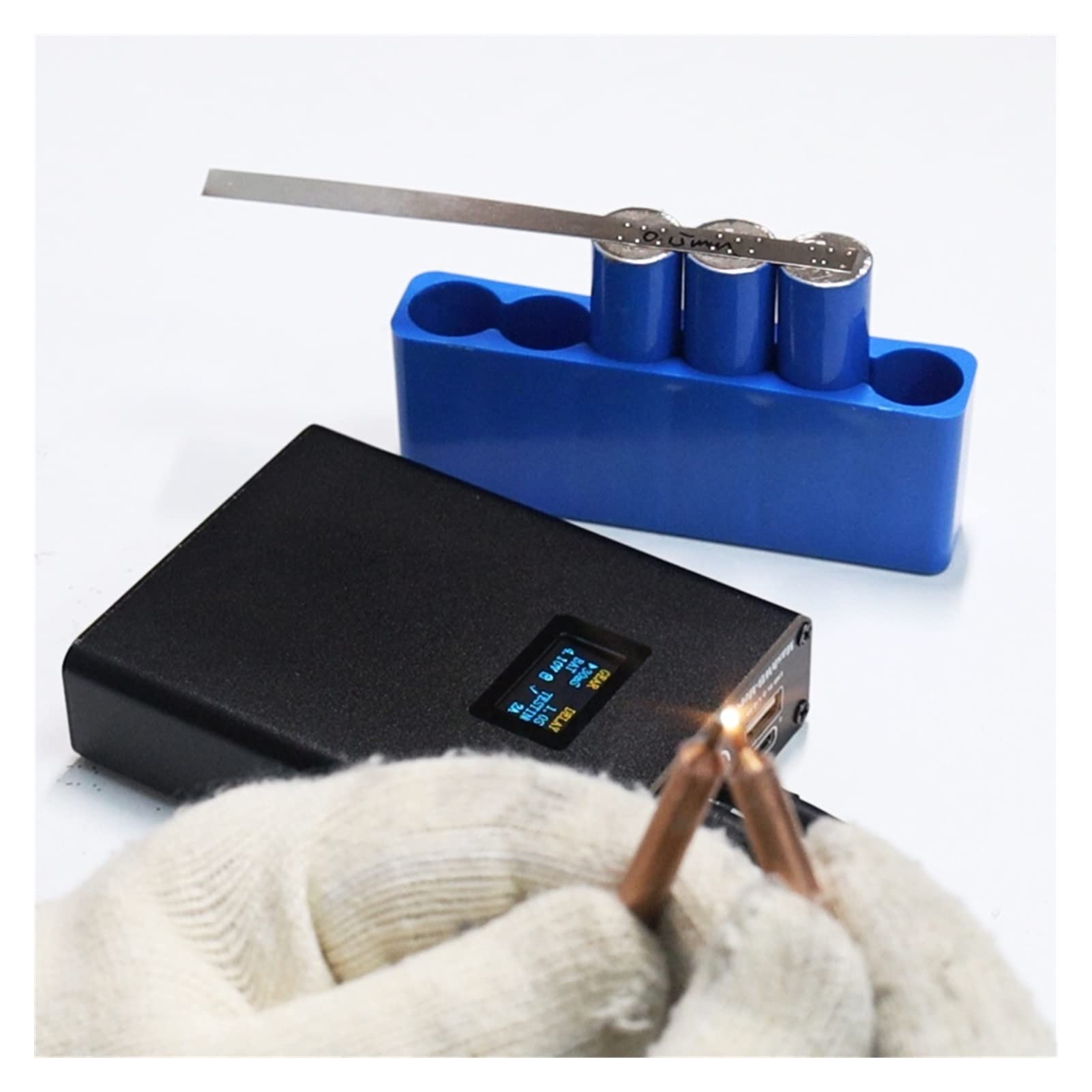 Saldatrice a Punti con Display Digitale Set Fai da Te Mini saldatrice per Batteria al Litio 18650 Saldatura Cellulare Ricarica Attrezzature per Saldatura a Punti