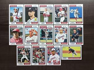 2023 Topps Heritage Baseball Washington Nationals Base (No Short Prints) MLB Hand Collated Team Set in Near Mint to Mint C...