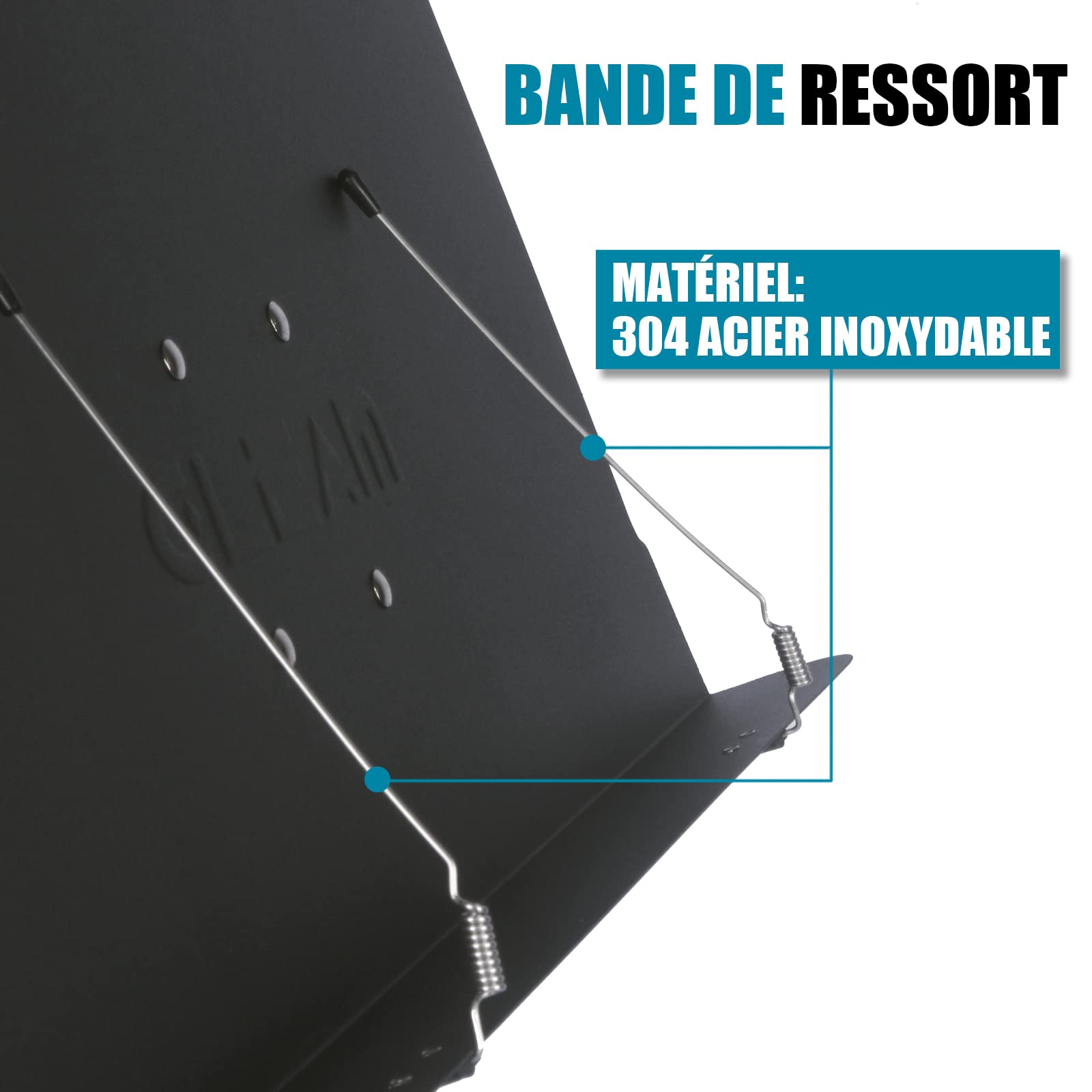 GLEAM Porte-partition en métal, Pupitre de Musique - Avec sac de transport, support pour téléphone, protège-partitions et pince, support de livre de bureau 5 en 1