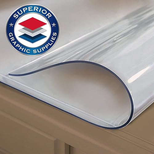 Miniatura 6 de Superior Graphic Supplies Plástico transparente de 48 x 24 pulgadas - 0.059 in de grosor, cubierta de plástico o protector de vinilo de PVC,