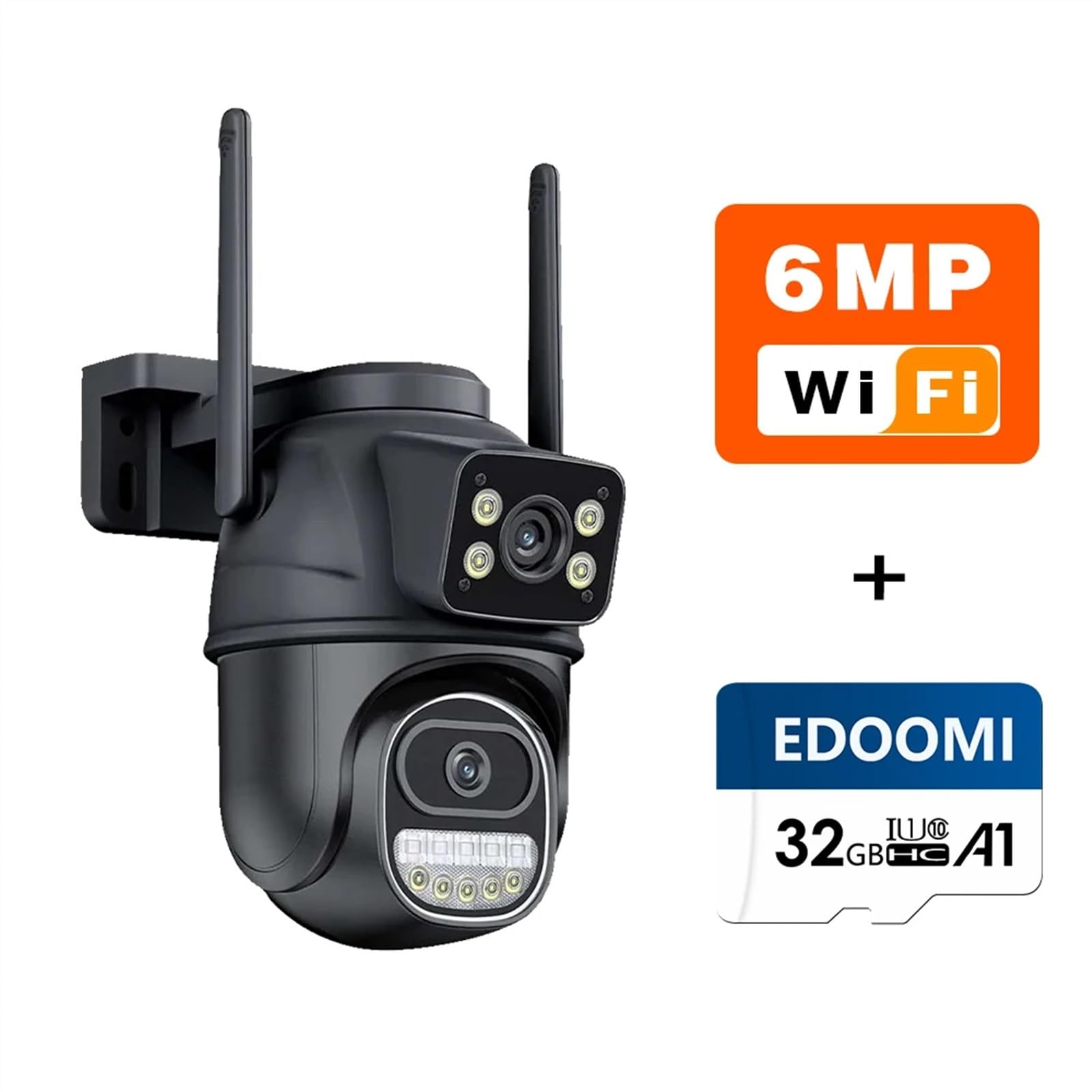 Kamera bezpieczeństwa zewnętrzna, Kamera Wi-Fi 6MP na zewnątrz 12MP 8X Zoom trzy obiektywy podwójne ekrany kamera wideo CCTV automatyczne śledzenie ochrona bezpieczeństwa nadzór Kamera bezpieczeństwa
