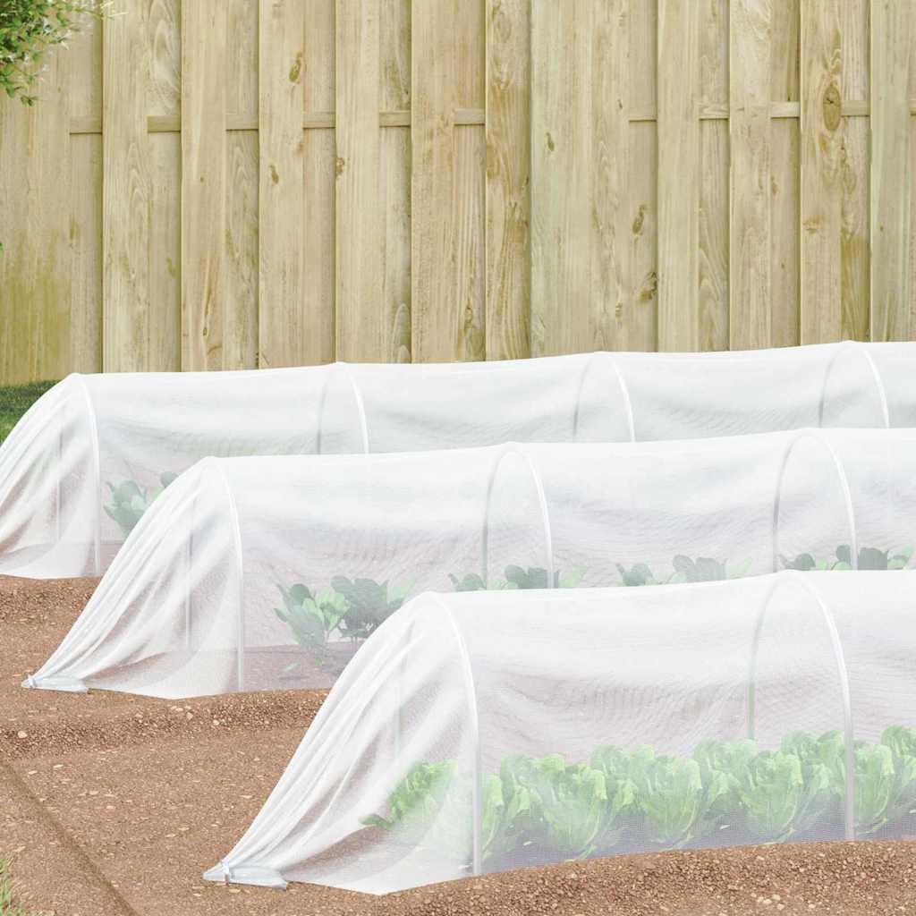 Zanzariera bianca in polietilene, 2 x 50 m, resistente alle intemperie, per interni ed esterni, rete di protezione per piante, versatile, robusta pacciamatura, accessorio per la cura del
