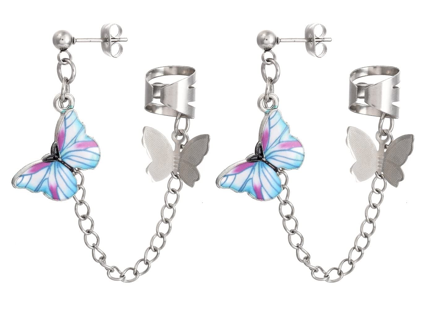 See full amazon price history chart for Via Mazzini Fashionable Hanging Butterfly With Chain Stud Cum Ear Cuff Earrings For Women And Girls (ER2045) 1 Pair Via Mazzini Fashionable Hanging Butterfly With Chain Stud Cum Ear Cuff Earrings For Women And Girls (ER2045) 1 Pair (B0B87V67PS) Amazon Price History, Amazon Price Tracker