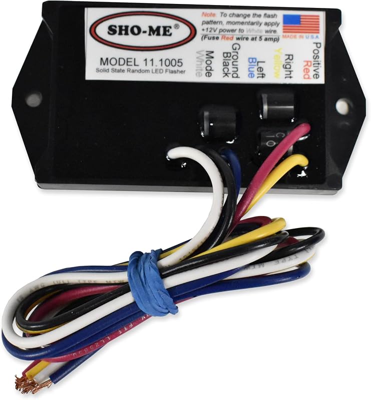 Flasher eletrônico LED Sho-Me com 7 padrões Able-2 Products – 12 V