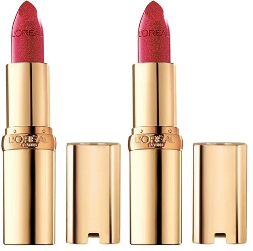 Vista 55 de L'Oreal Paris Colour Riche - Lápiz labial satinado para labios hidratados, maquillaje de labios con aceite de argán y vitamina E, vale la pena, 0.13