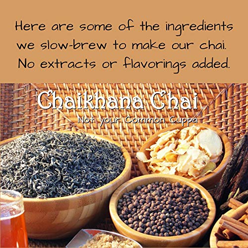 Chaikhana Chai - Original Vanilla Chai Concentrate - Slow Brewed With Organic Black Tea, Real Vanilla Beans And Fresh Crushed Spices - 1/2 Gallon - Makes (40) 8 Oz. Drinks #TOP4