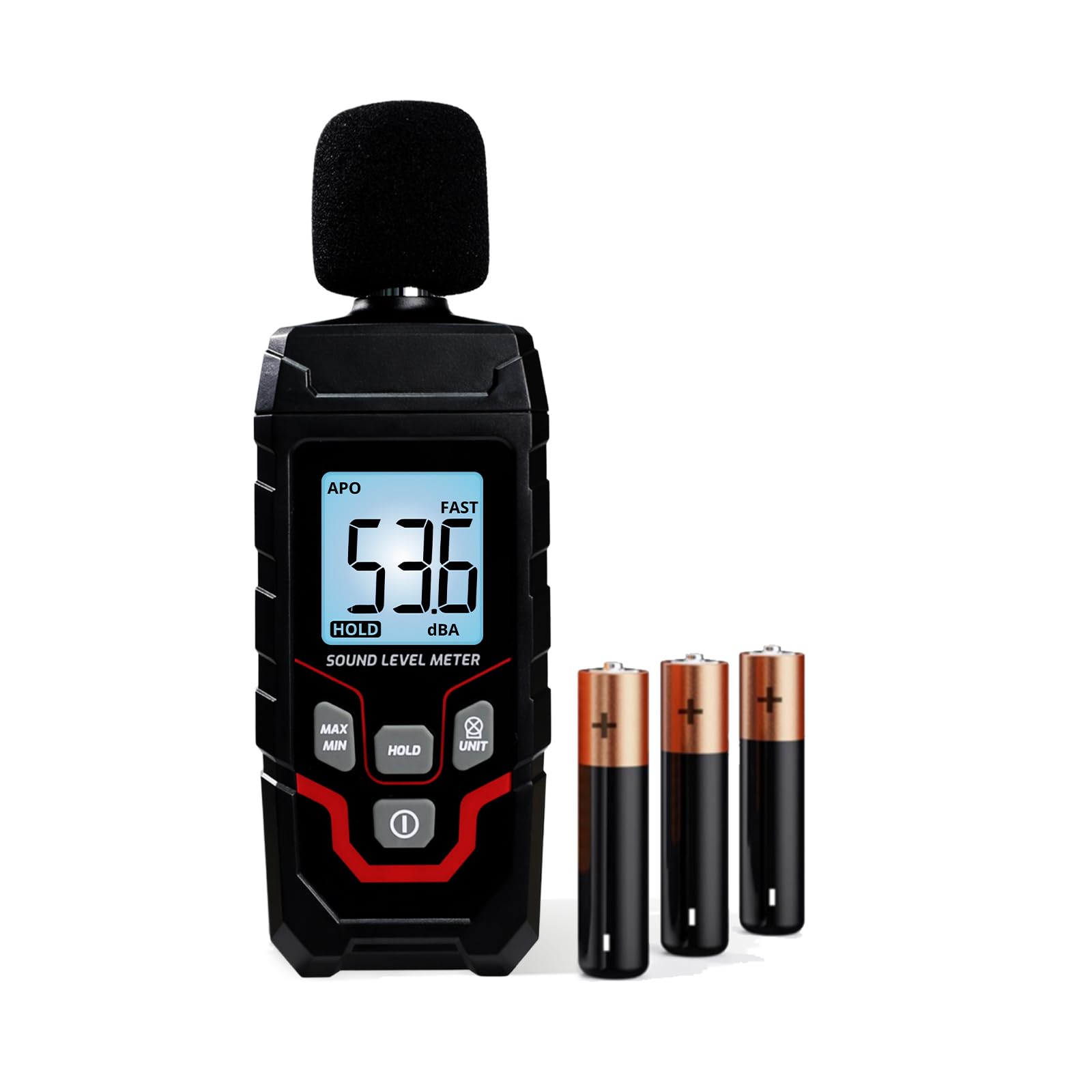 Decibel Meter Digital Sound Level Meter with Backlit LCD Screen, 30~130dB Sound Decibel Meter, SPL Meter with Fast&Slow, MAX/MIN/HOLD Mode, Portable Sound Meter for Home Theater Office Studio-image-6