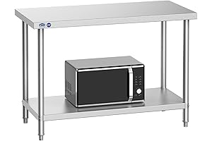 48 x 24 Inch Stainless Steel Prep Table for Commercial Kitchens and Restaurants