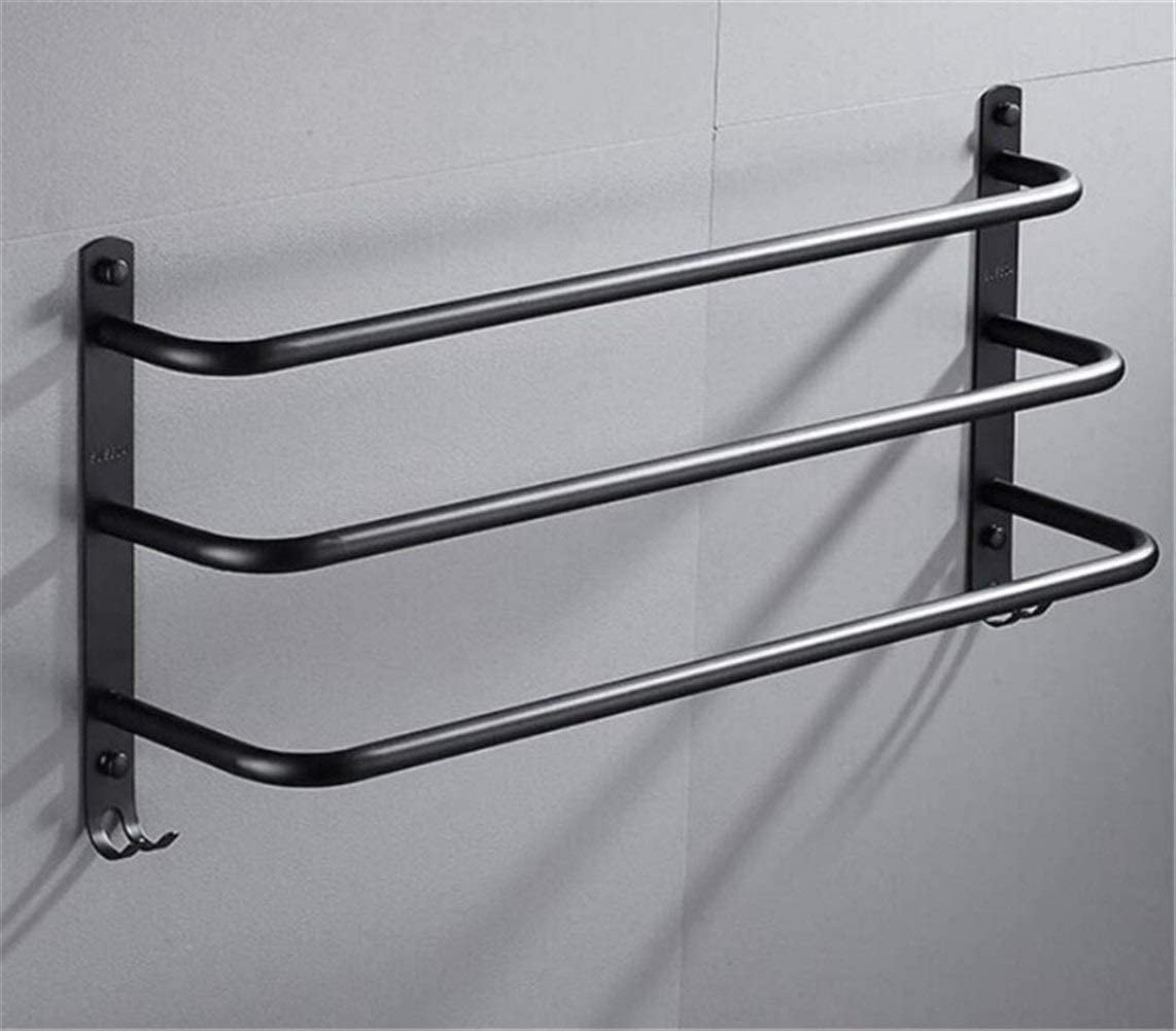 Porta Asciugamani Portasciugamani In Acciaio Inossidabile 304 A 3 Livelli Triplo Nero Bagno Cucina Porta Asciugamani Creativo Organizzatore Per Accessori Per Il Bagno(7 3/8)