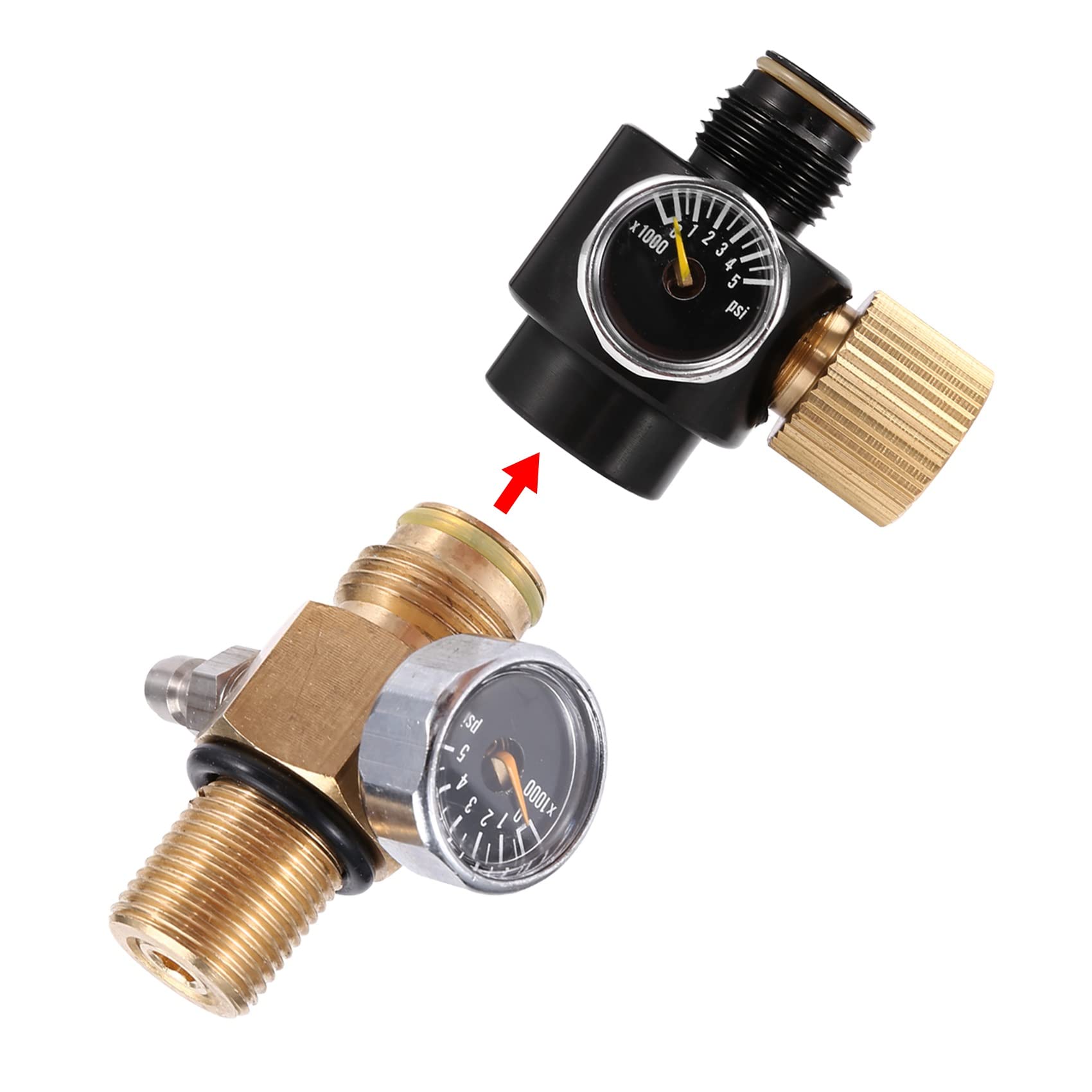 PCP Air Serbatoio Cilindro Regolatore, Pressione Regolabile 0-2800 Psi e Serbatoio Valvola 300 Bar M18X1.5