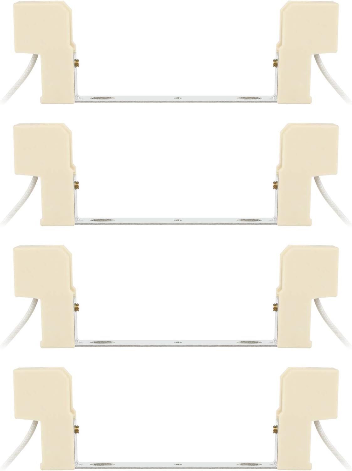 4 Pieces R7S Bulb Socket, R7S Bulb 118mm Lamp Holder Double Ended Lamp Holder Connector Metal Ceramic Handle R7S Lamp Socket for Flood Light Halogen Linear Lamp