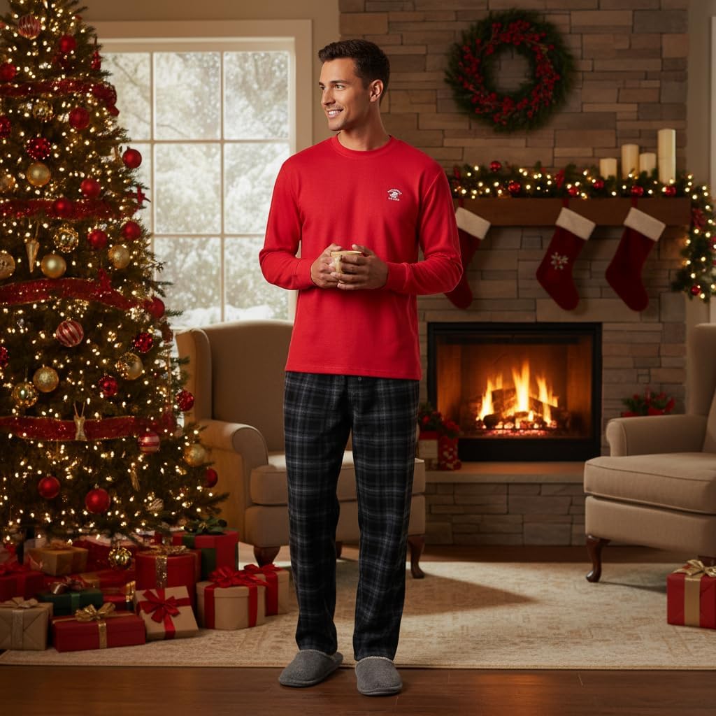 Beverly Hills Polo Club mens Beverly Hills Polo Polar Fleece Set W/Thermal Top - Image 4