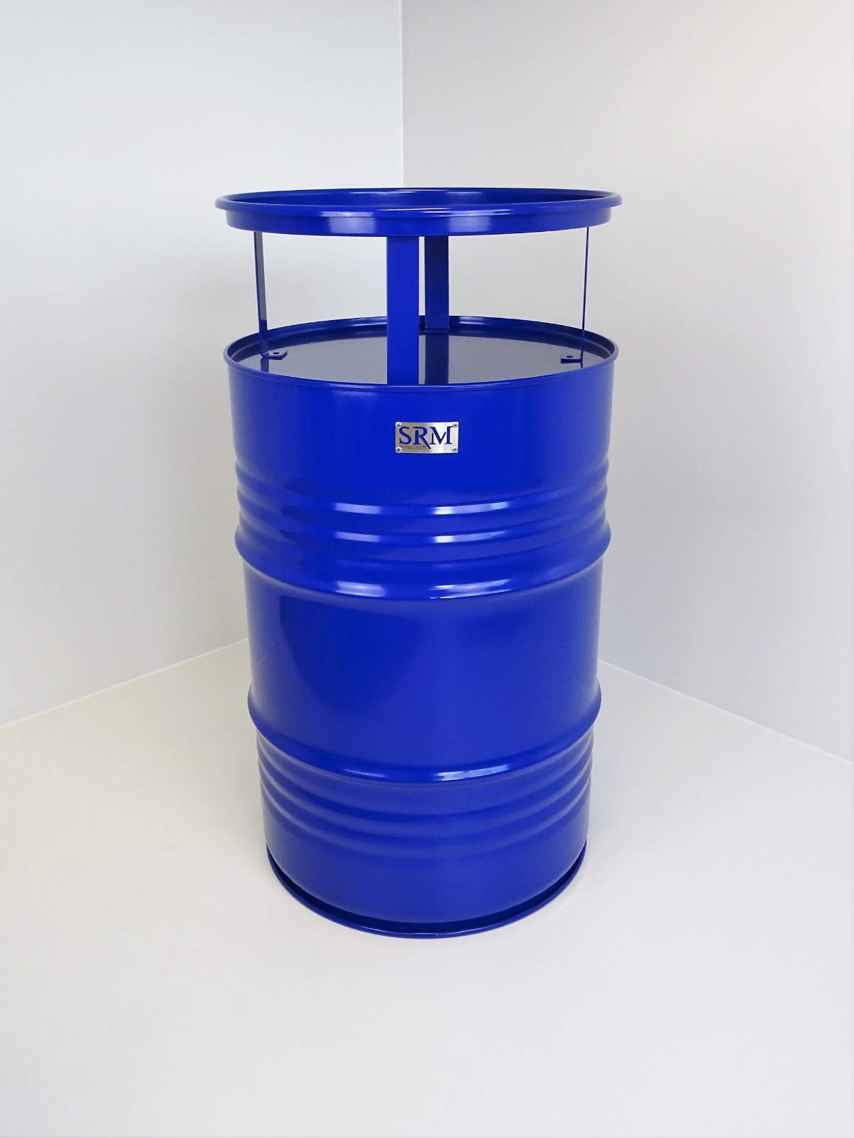 Fassmöbel Stehtisch Bistrotisch Tisch Design Partytisch Blau Ø 57cm Höhe 108cm / Glatter Glanz - Pflegeleichte Oberfläche