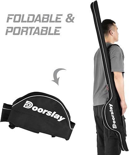 Miniatura 2 de doorslay Bolsa para caña de pescar, funda protectora de caña de pescar y carrete de 63 pulgadas, funda de caña de pescar plegable portátil, bolsas
