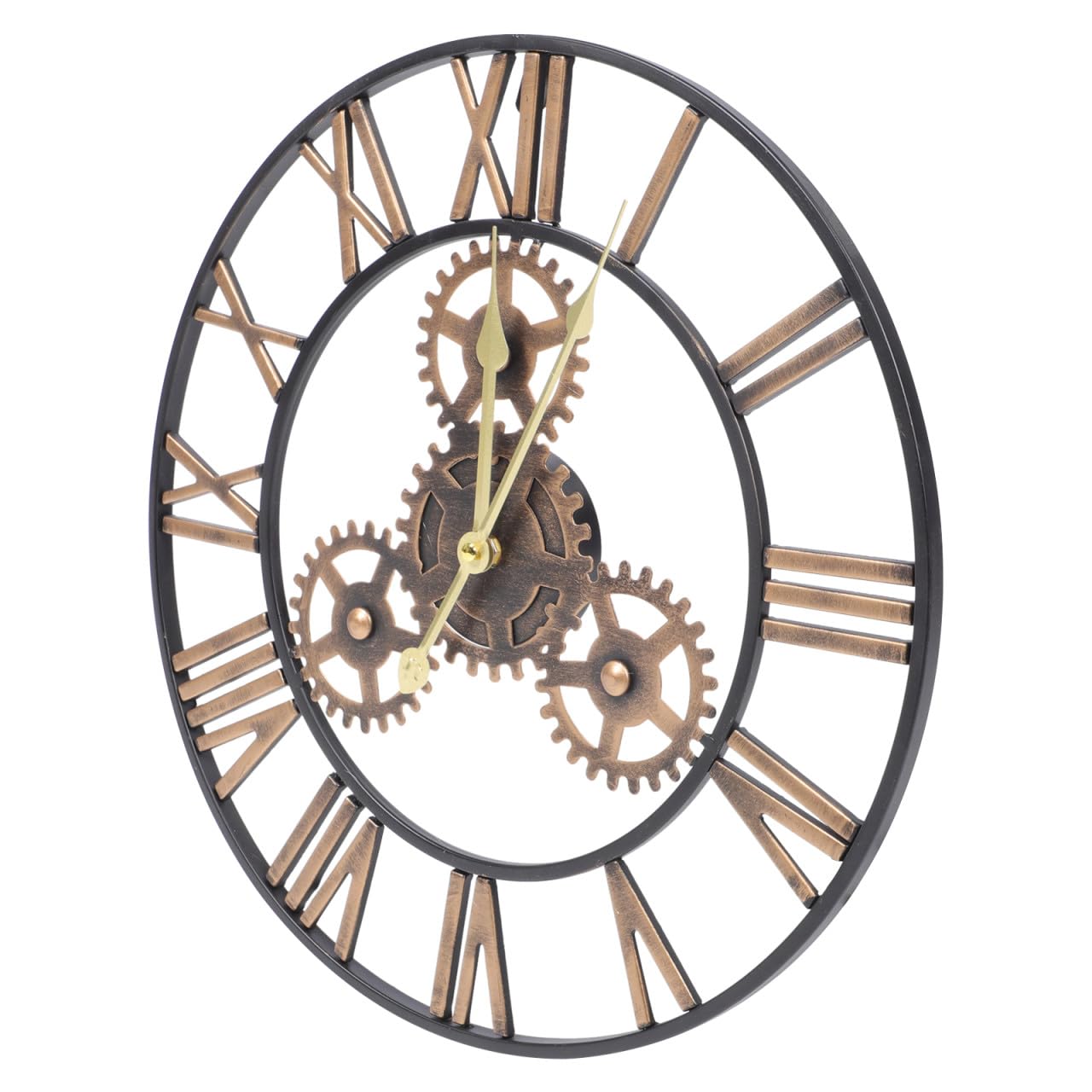 Horloge murale en fer forgé or pour un design chic d'hôtel