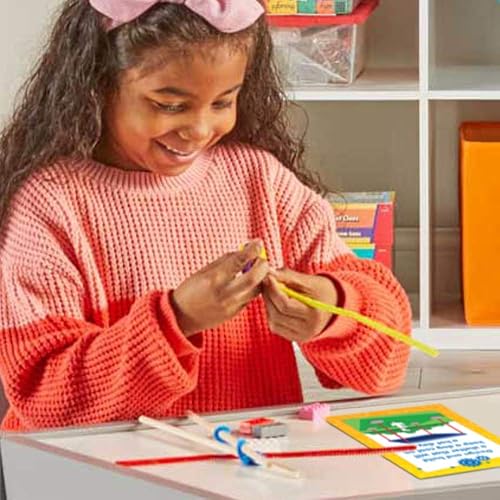 Miniatura 8 de hand2mind Makerspace - Tarjetas de tareas, tarjetas de aprendizaje STEM para niños de grado 6-8, 72 actividades STEM, proyectos de construcción para