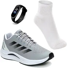 Kit Combo Tênis Masculino Academia Esportivo Caminhada Corrida Leve Confortavel com Meia e Relógio