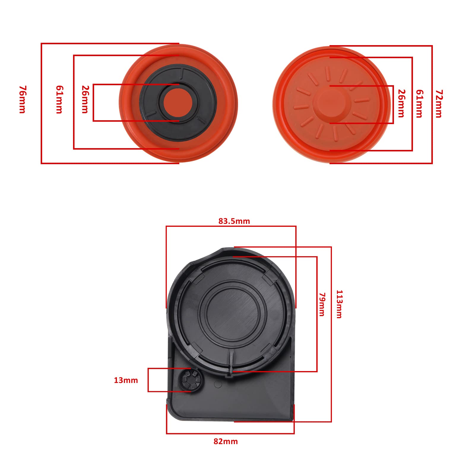 OTOTEC Pokrywa zaworu PCV 11127646552 11127646553 11127603390 kompatybilna z serią 1 F20 F21 Hatchback 3 Series F30 F35 F80 czapka głowicy cylindra sedan