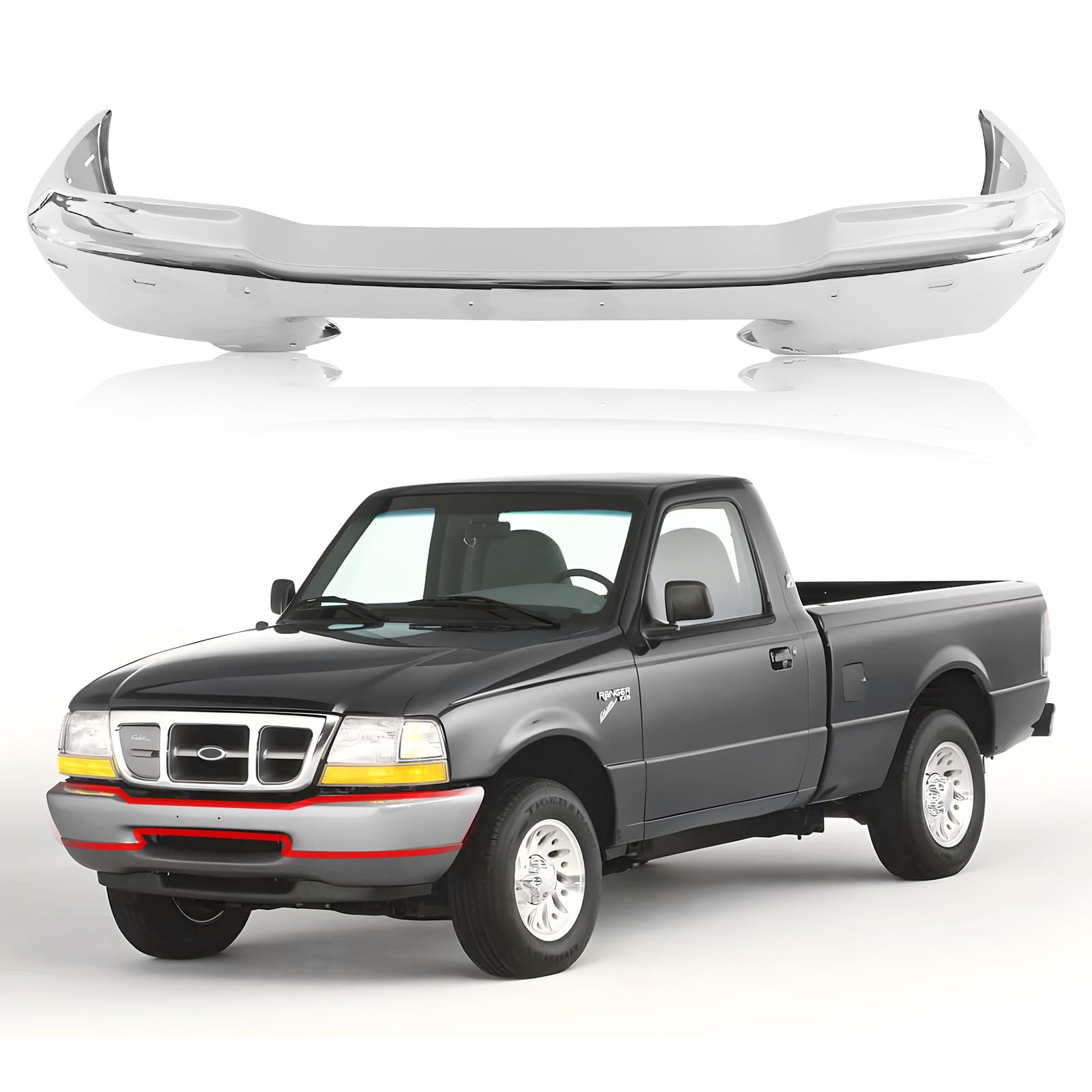 Amazon.com: CarPartsDepot 341-18182-10 Front Bumper Face Bar