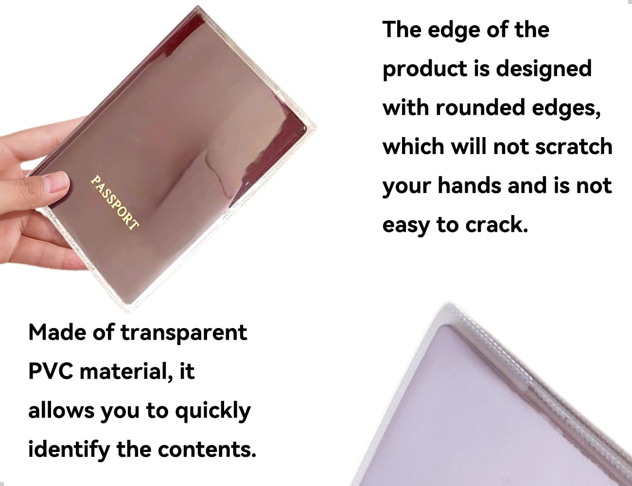 6 sztuk etui ochronnego na świadectwo szczepień, wodoodporne przezroczyste etui na paszport, ochraniacze na karty szczepień (19,2 x 13,5 cm)