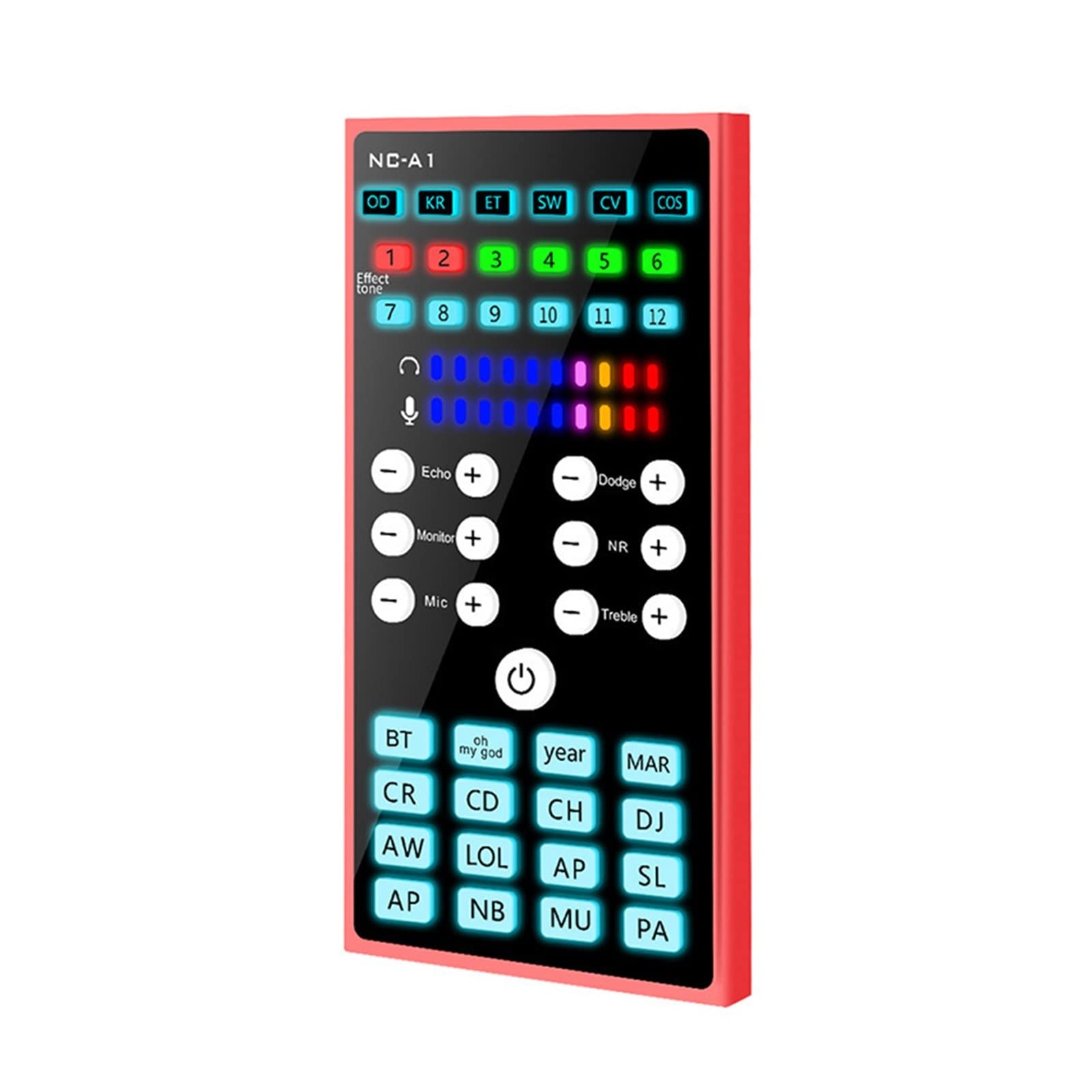 Mixer di schede audio Bluetooth portatile Microfono karaoke for telefono PC Cambiatore vocale dell'audio di registrazione dello streaming del computer