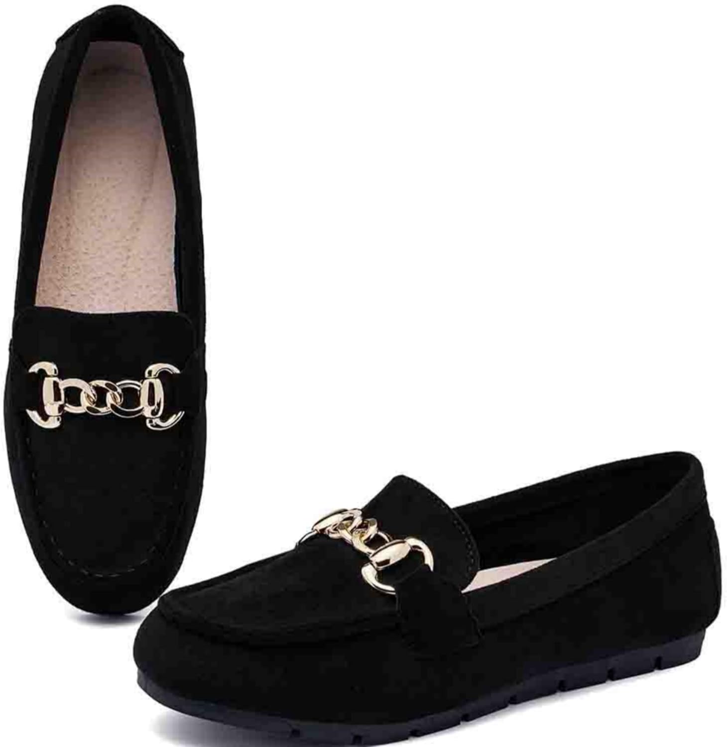 ABEJOJO Women's Loafer Shoes, Comfortable Slip on Casual Flat Penny Shoes for Walking, Driving, Dressy