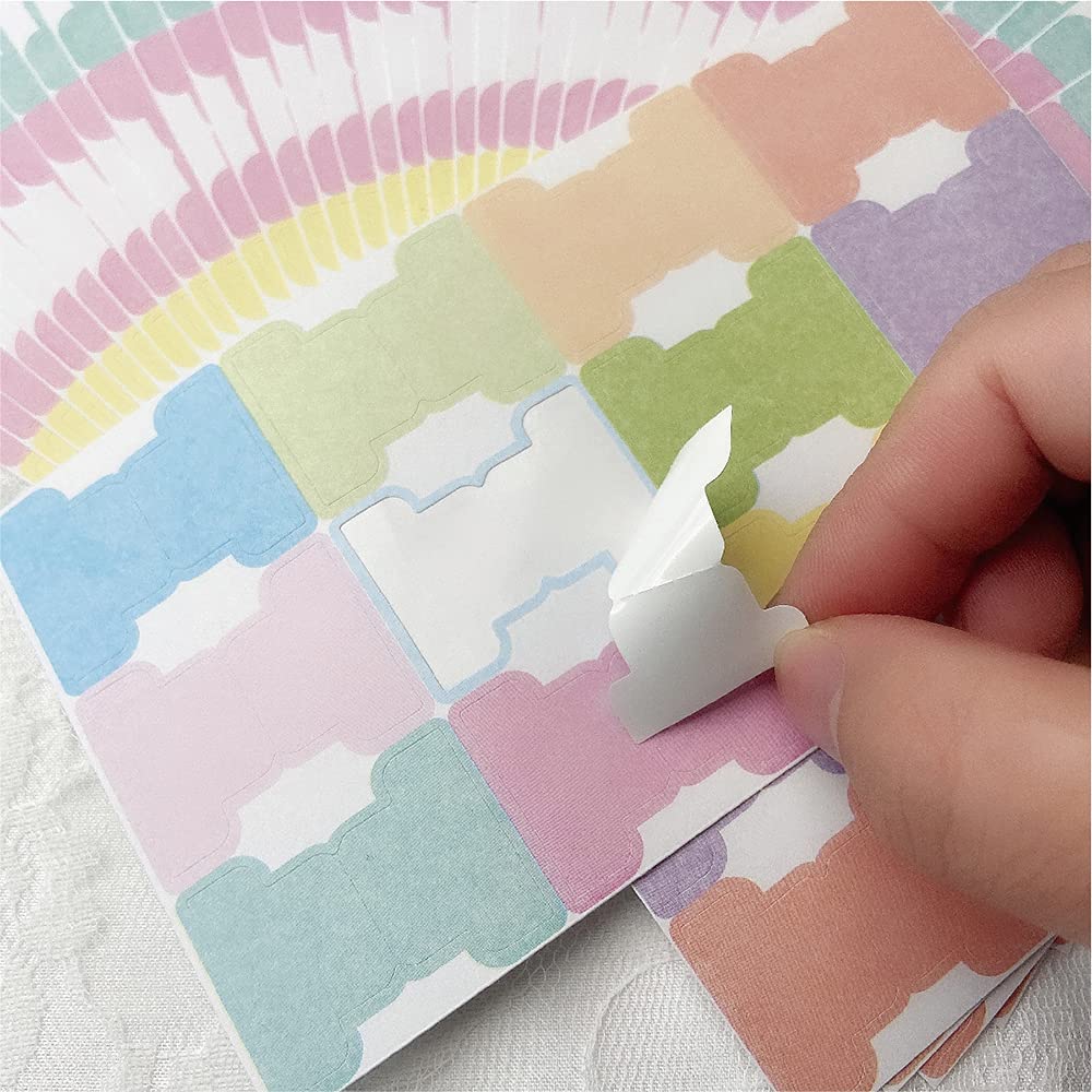 420 Stück verdickte, handgeschriebene Seitenmarkierungen, Farbindex-Klassifizierungsetiketten mit 12 Farben, 35 Blatt selbstklebende Haftnotizen, Farben, selbstklebende Seiten, Index-Tabs, Flaggen für