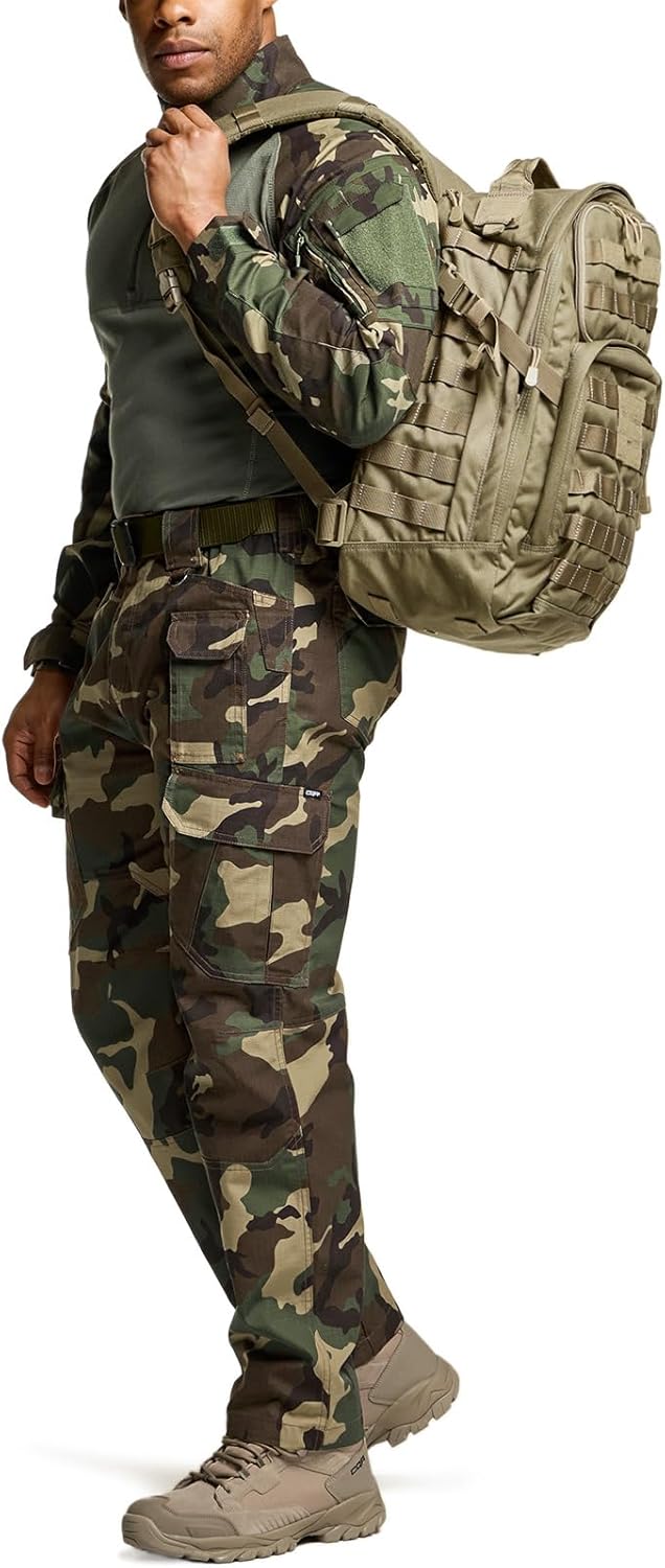 CQR Men's Tactical Pants, Water Resistant Ripstop Cargo Pants, Lightweight EDC Work Hiking Pants, Outdoor Apparel - Image 3