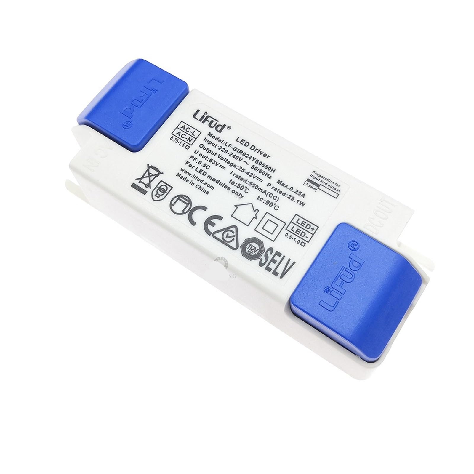 Fcarumiqp Lf-Gir024ys0550h 1Pcs-5Pcs Led Driver Lf-Gir022ym Ys No Flicker Series 400Ma 450Ma 500Ma 550Ma 600Ma 25-40V High Pf Lighting(,5Pcs)