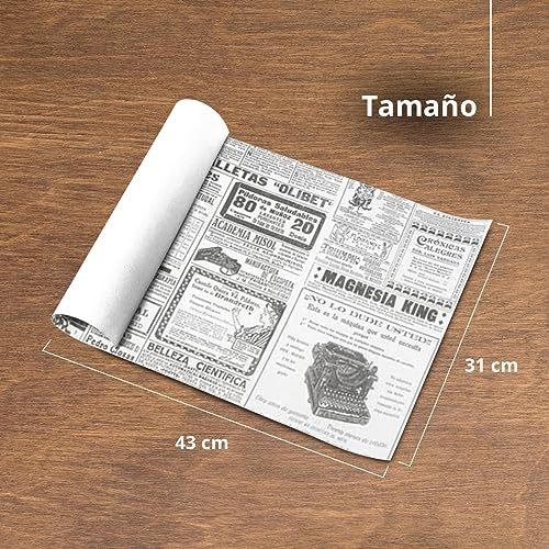 Hostelnovo - Periodic Tablecloth - Pack of 250 - Times Design - Vintage Fashion for Your Table - Dimensions: 31 x 43 cm - Image 4
