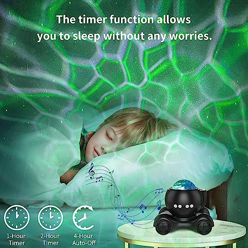ENOKIK Star Projector, Galaxy Projector Built-in Bluetooth Speaker and 8 White Noise, Night Light for Kids Adults, Aurora Nebula Lamp for Home Decor/Relaxation/Party/Music/Gift (Black)