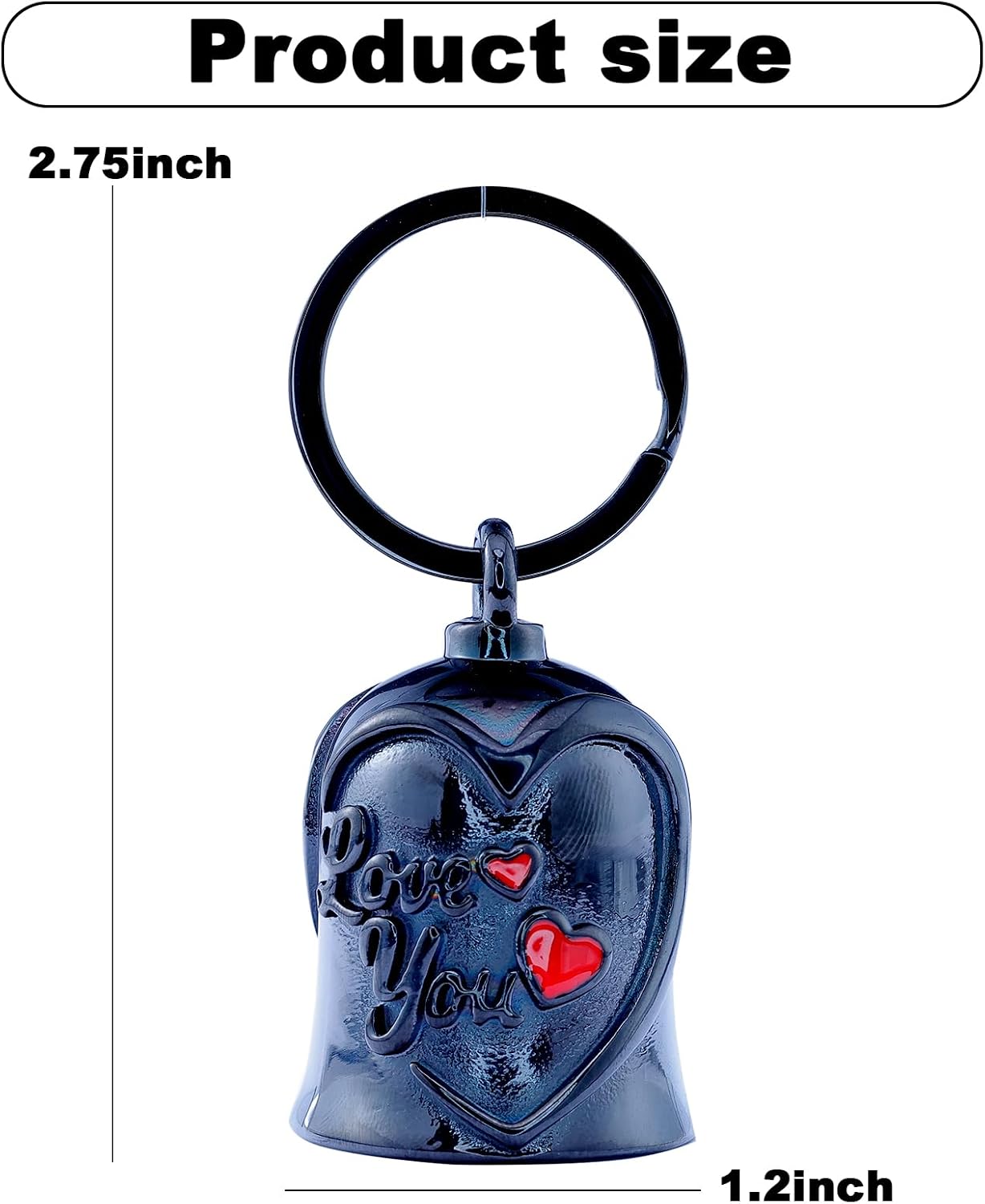 Motorcycle Men Bells - Motorcycle Angel Bell for Men Women,Bell Biker Accessory,Guard Riding Safety (Black) (Black)