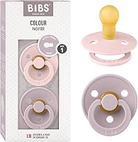 Vista 16 de BIBS - Paquete de 2 chupetes Bibs Colour, calmante, libre de bisfenol A, punta redonda, látex de goma natural