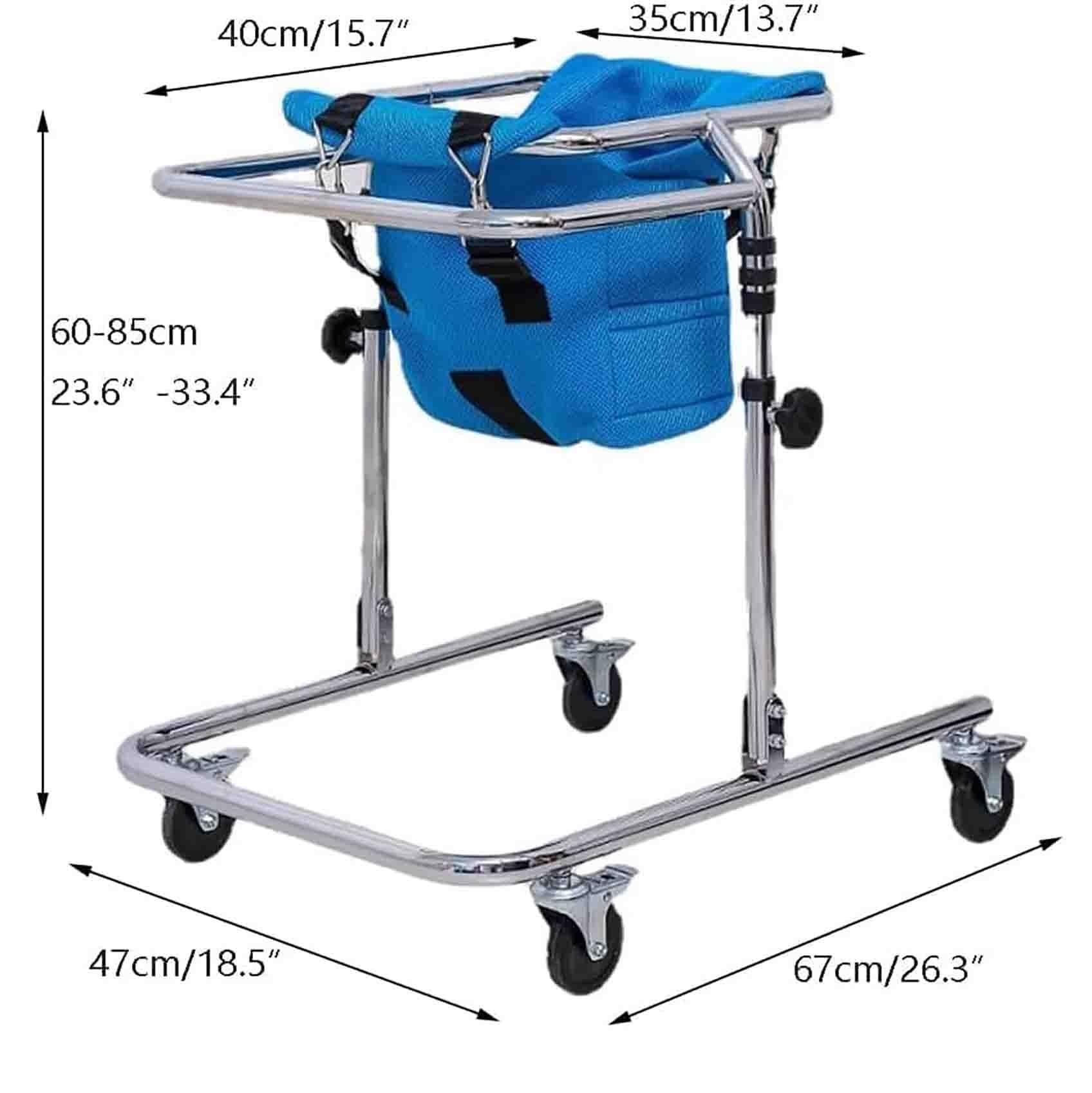 Andador con ruedas para niños con parálisis cerebral, altura ajustable, adecuado para una altura de entre 31« y 47», andador de rehabilitación para ponerse de pie